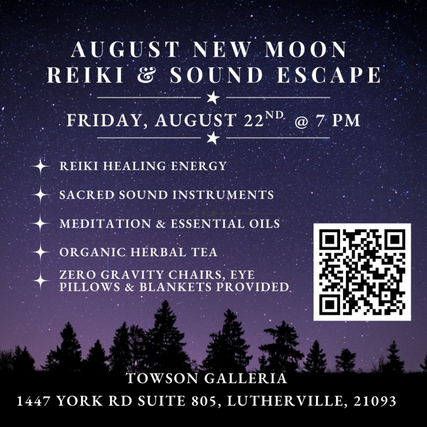 August New Moon Reiki & Sound Escape , 22 August | Event in Lutherville Timonium | AllEvents