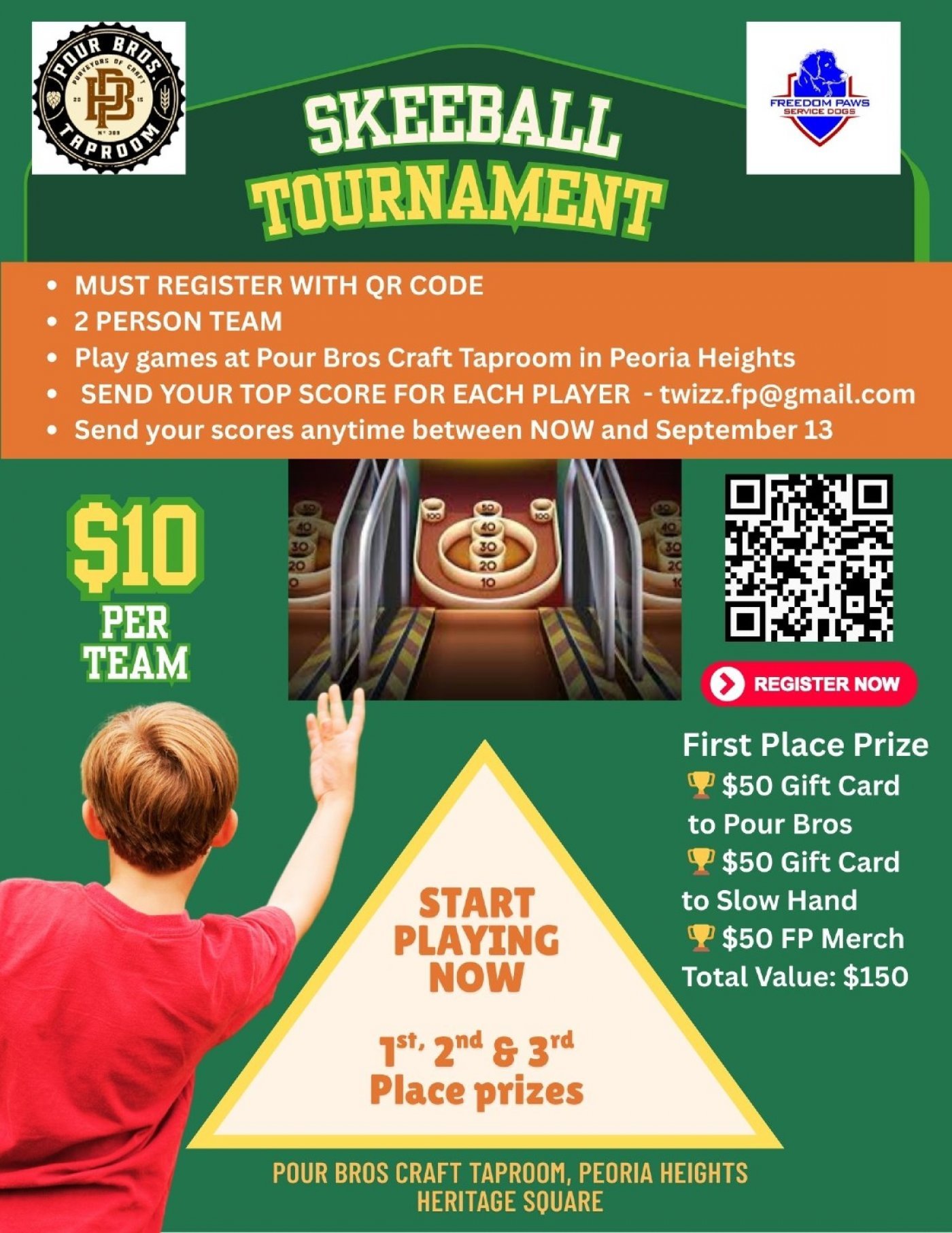 Skeeball Tournament - Benefiting Freedom Paws Service Dogs | Event in Peoria | AllEvents