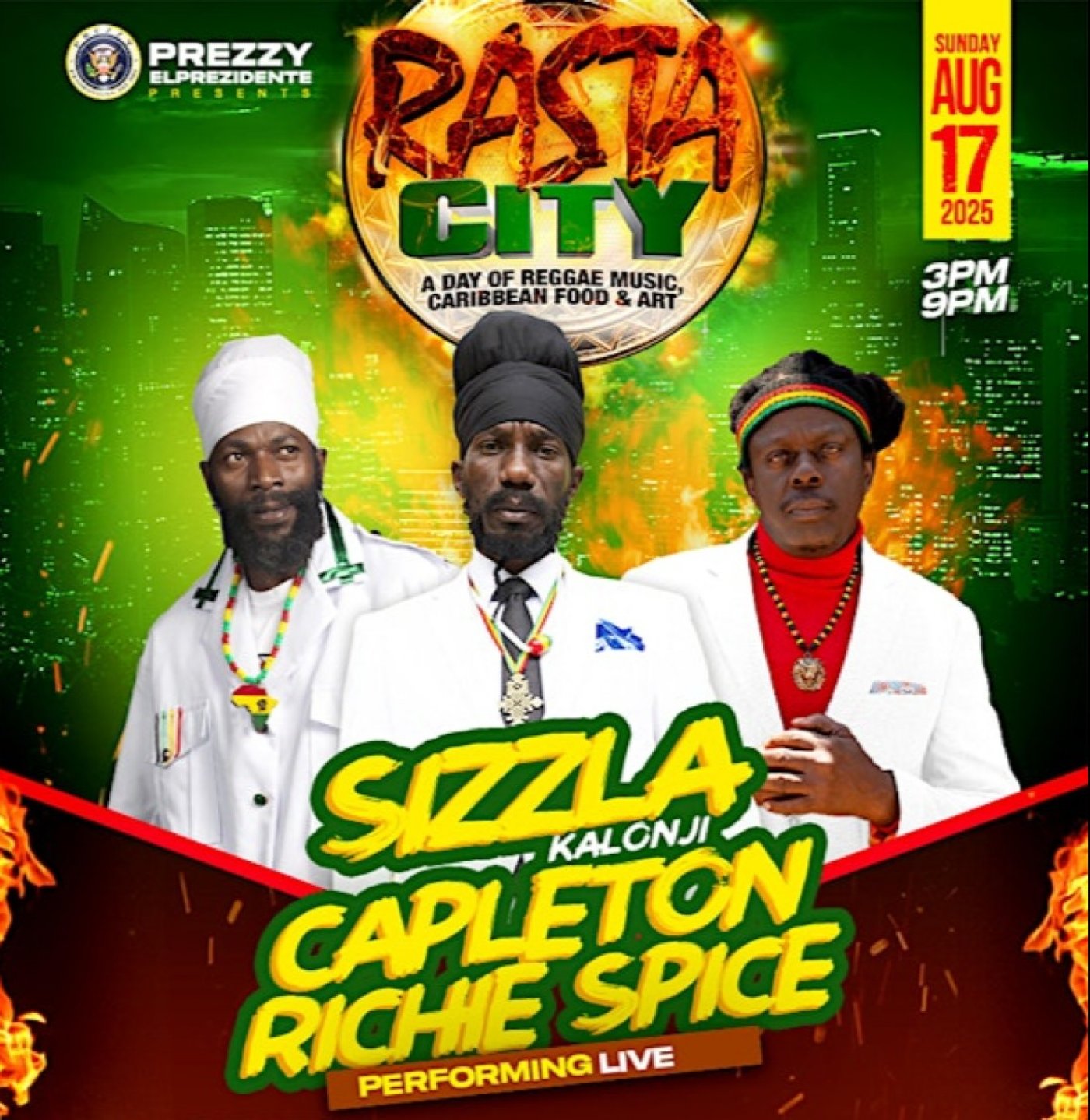 Rasta City ft Sizzla, Capleton and Richie Spice | Event in Baltimore | AllEvents