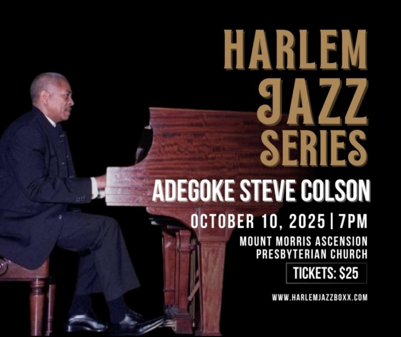 Adegoke Steve Colson - Harlem Jazz Series, 10 October | Event in New York | AllEvents