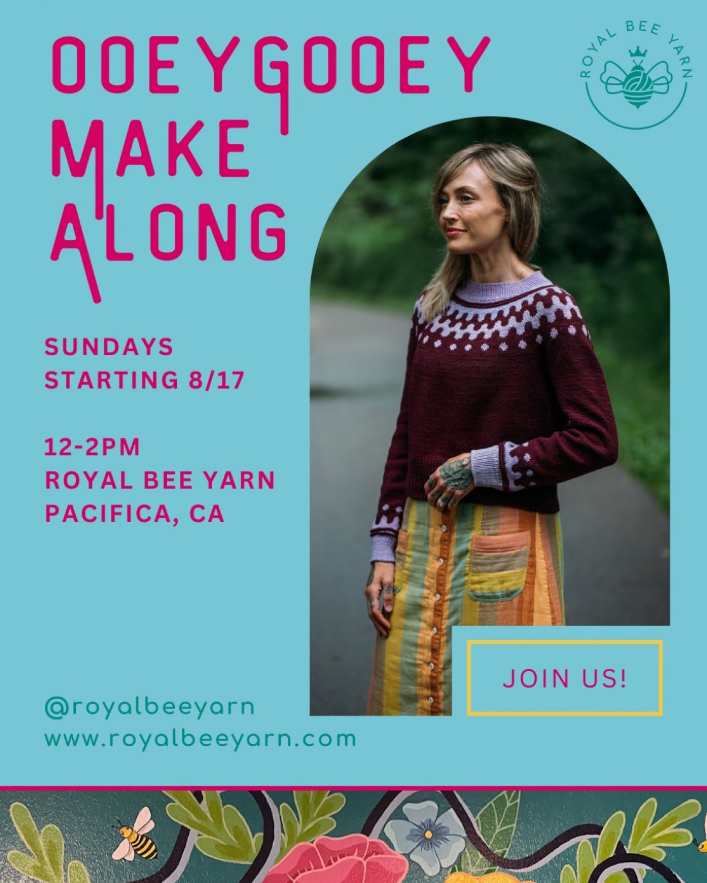 Royal Bee Yarn Ooey Gooey Sweater Make Along | Event in Pacifica | AllEvents