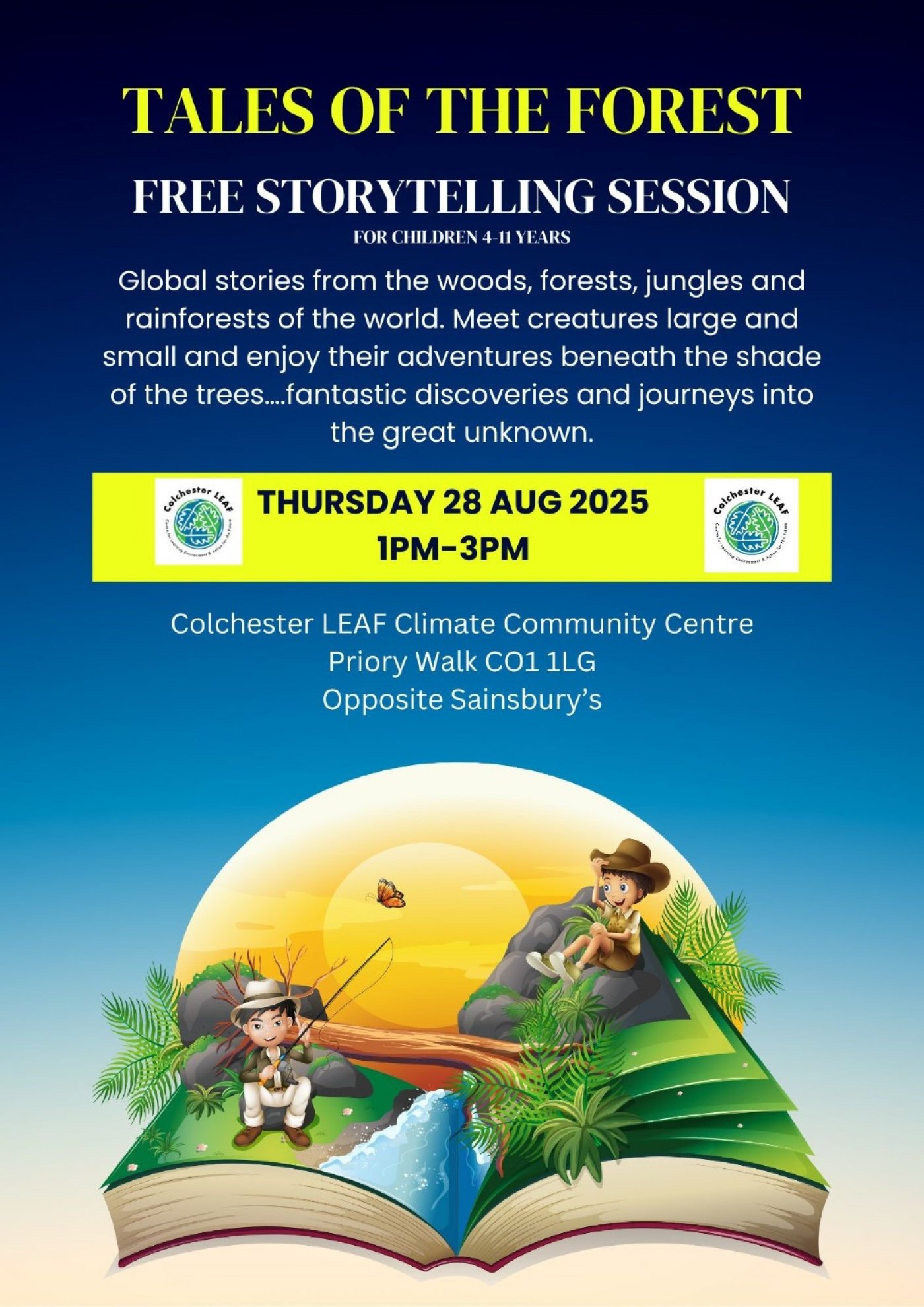 Tales of the Forest Storytelling Session for Kids, 28 August | Event in Colchester | AllEvents