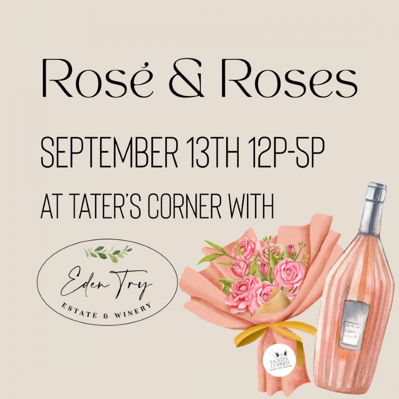 Rosé & Roses Event with Eden Try Winery, 13 September | Event in Fredericksburg | AllEvents