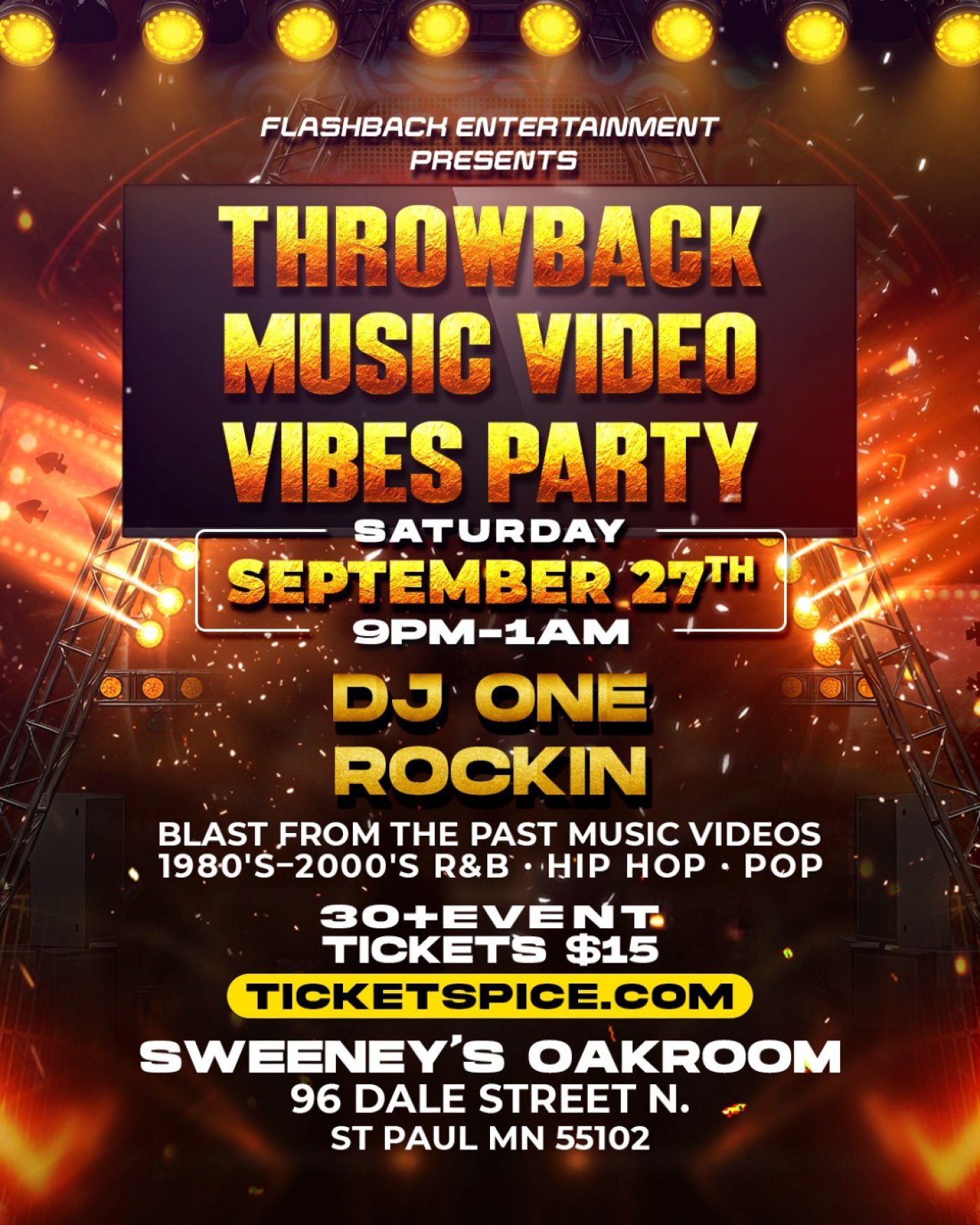 Throwback Music Video Vibes Party, 27 September | Event in Saint Paul | AllEvents