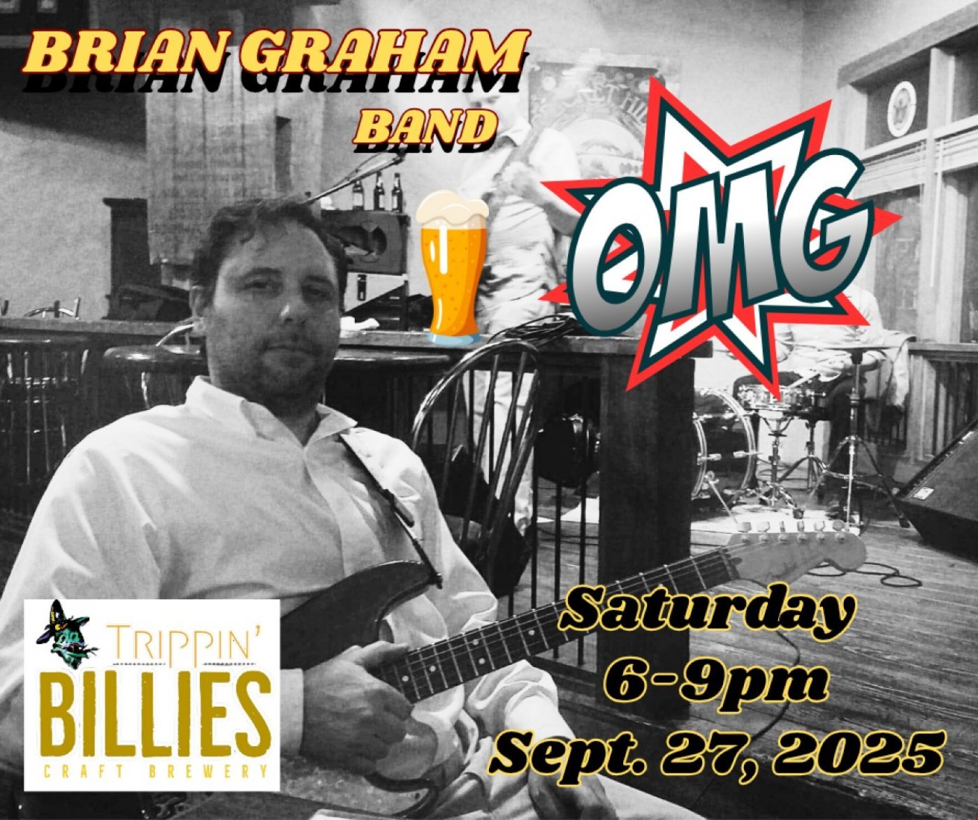 BRIAN GRAHAM BAND @ TRIPPIN BILLIES CRAFT BREWERY , 27 September | Event in Blackstone | AllEvents