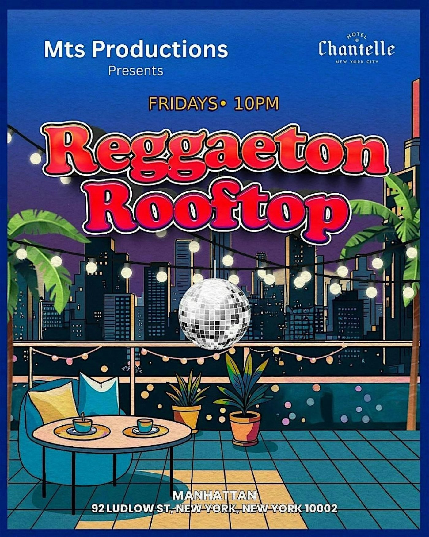 Reggaeton Rooftop NYC Party – Friday August 22 at Hotel Chantelle NYC, 22 August | Event in New York | AllEvents