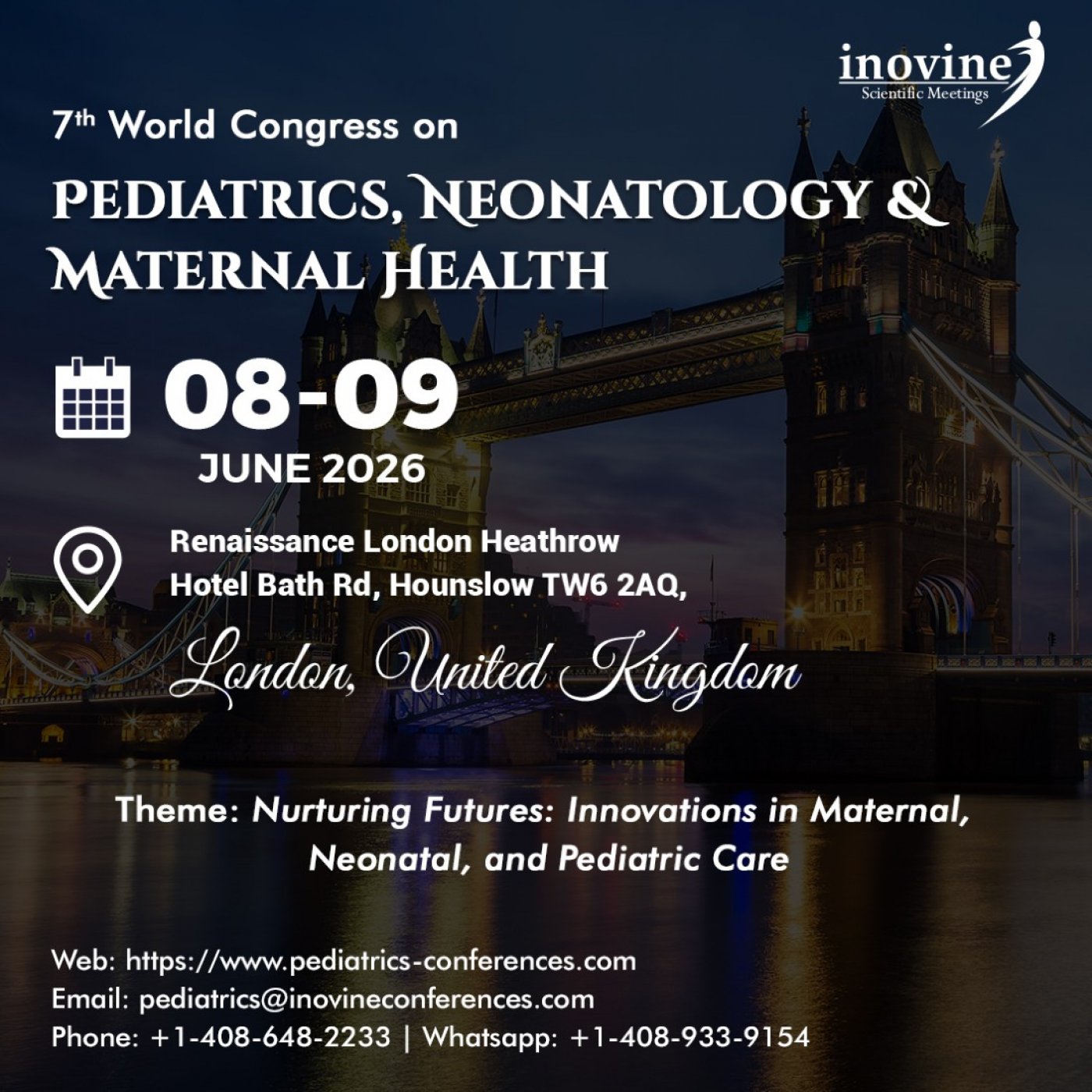 7th World Congress on Pediatrics, Neonatology & Maternal Health 2026, 8 June | Event in West Drayton | AllEvents