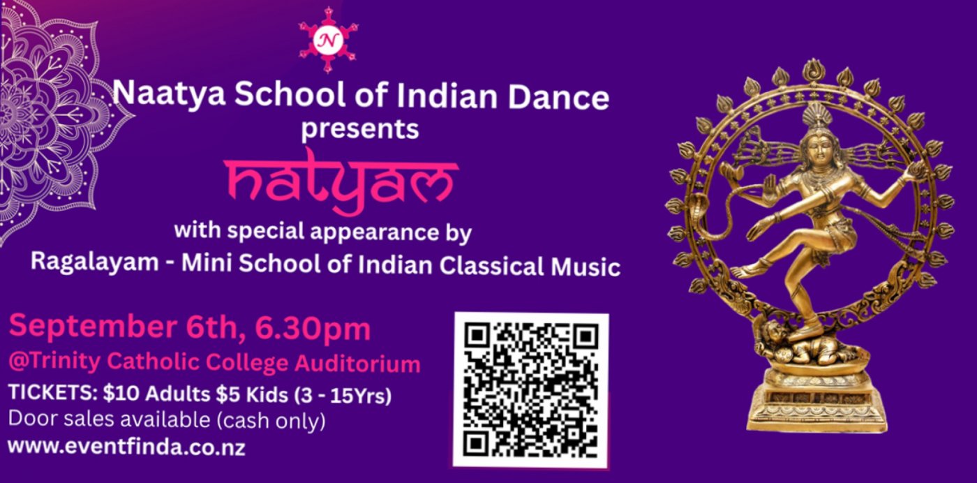Naatyam by Naatya School of Indian Dance, 6 September | Event in Dunedin | AllEvents