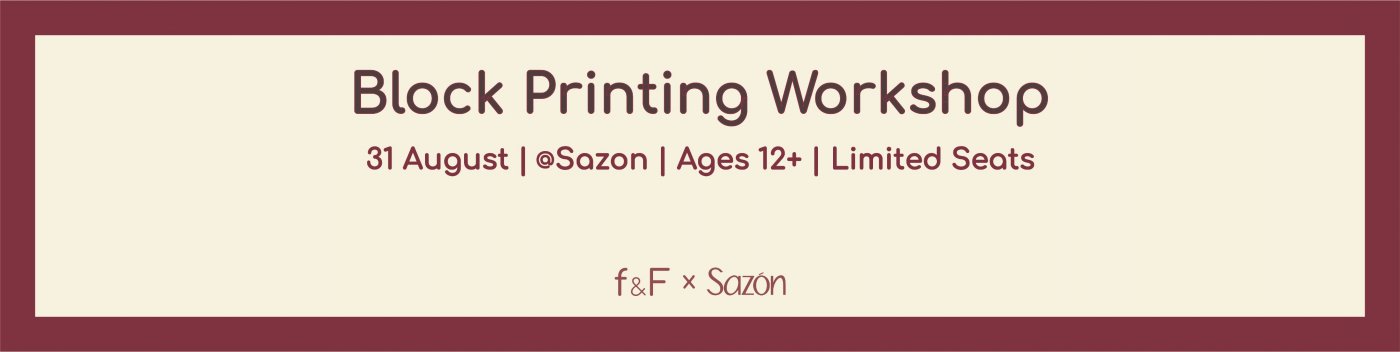Fable & Form | Block Printing Workshop, 31 August | Event in Ahmedabad | AllEvents