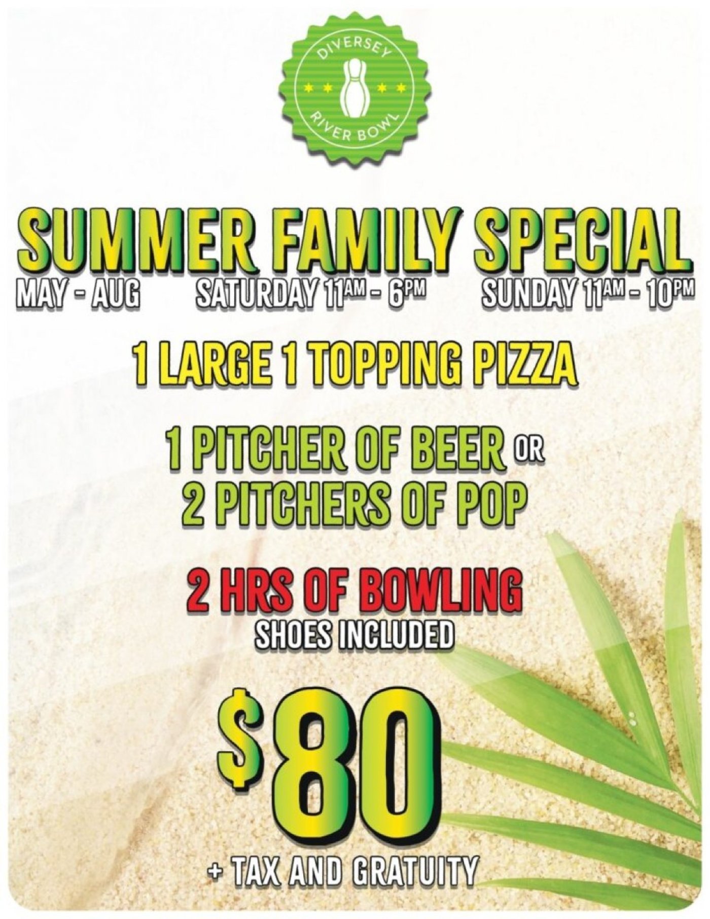 Summer Family Bowling Special Pizza, Drinks & Fun!, 23 August | Event in Chicago | AllEvents