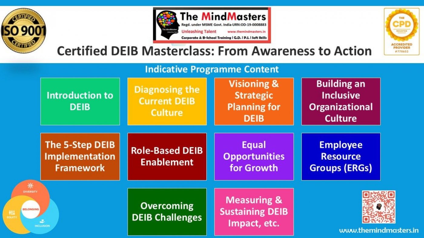 Certification Masterclass -DEIB (Diversity, Equity, Inclusion and Belonging), 13 September | Online Event
