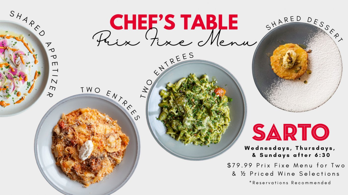 Sarto Chef's Table: Prix Fixe Dinner for Two | Event in Providence | AllEvents
