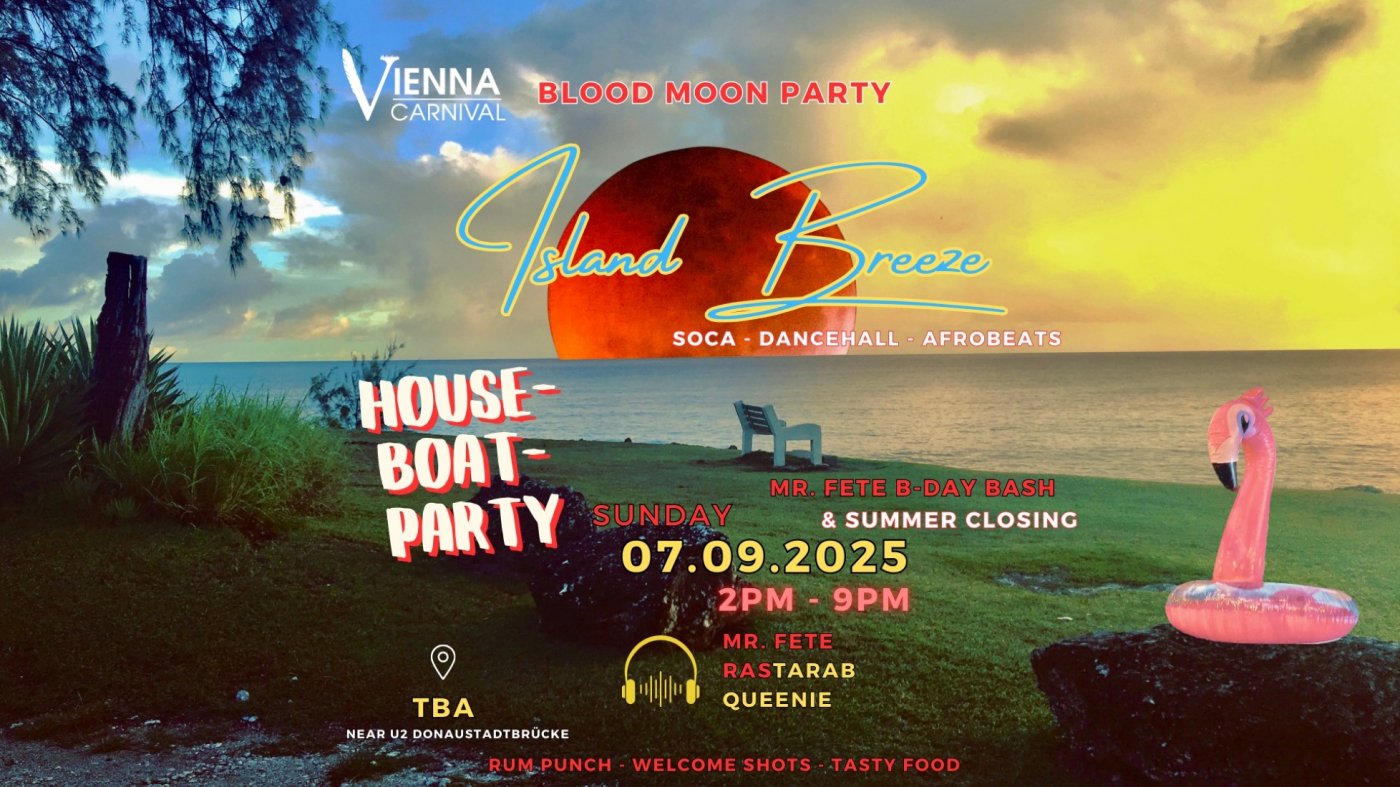 Island Breeze - Blood Moon - House-Boat-Party, 7 September | Event in Vienna | AllEvents