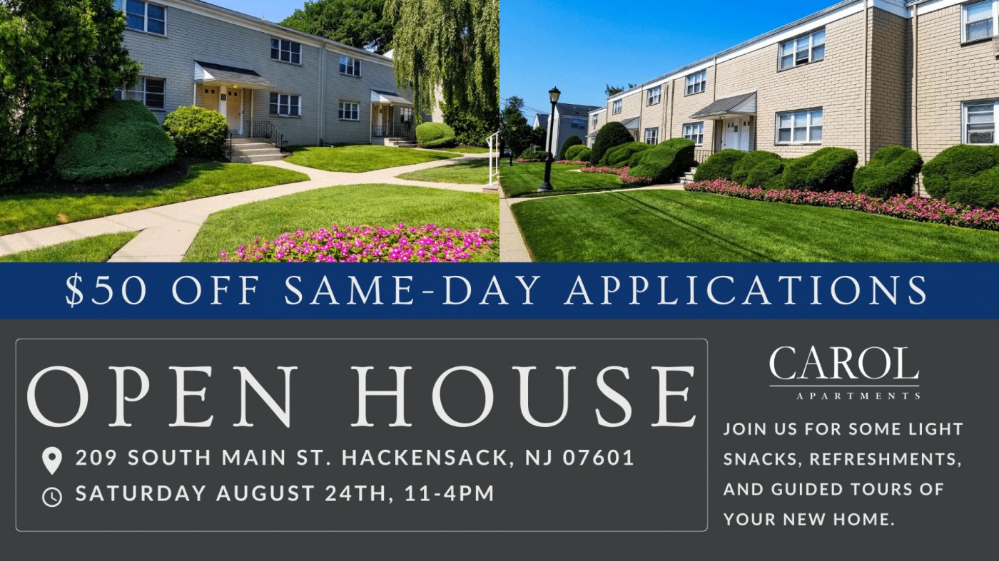 Open House - Hackensack, NJ Apartments 7 Minutes from Manhattan, 24 August | Event in Hackensack | AllEvents