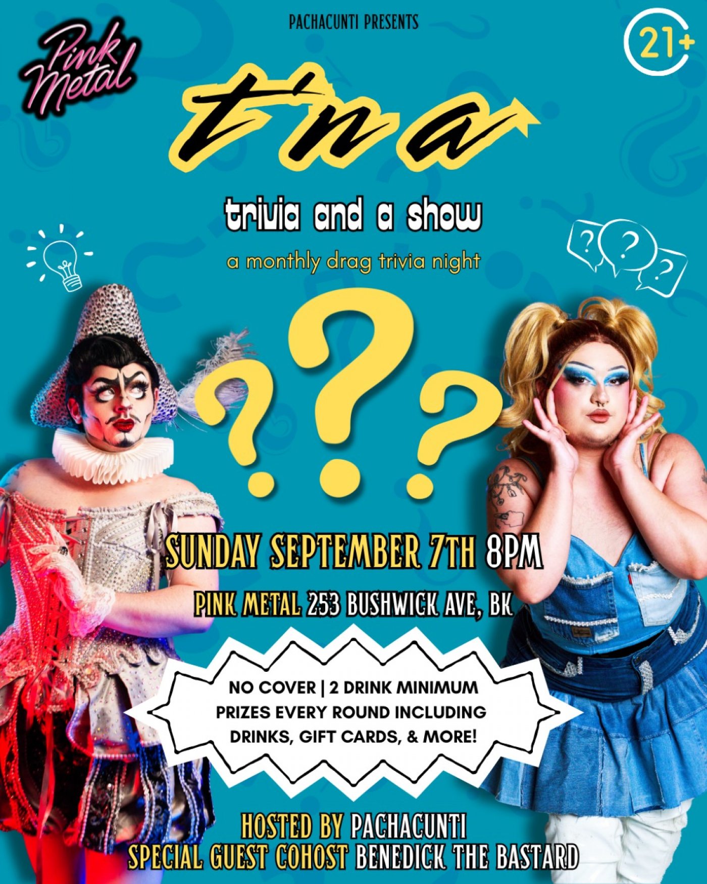 T‘nA: A Broadway-Themed Drag Trivia Extravaganza at Pink Metal!, 7 September | Event in Brooklyn | AllEvents