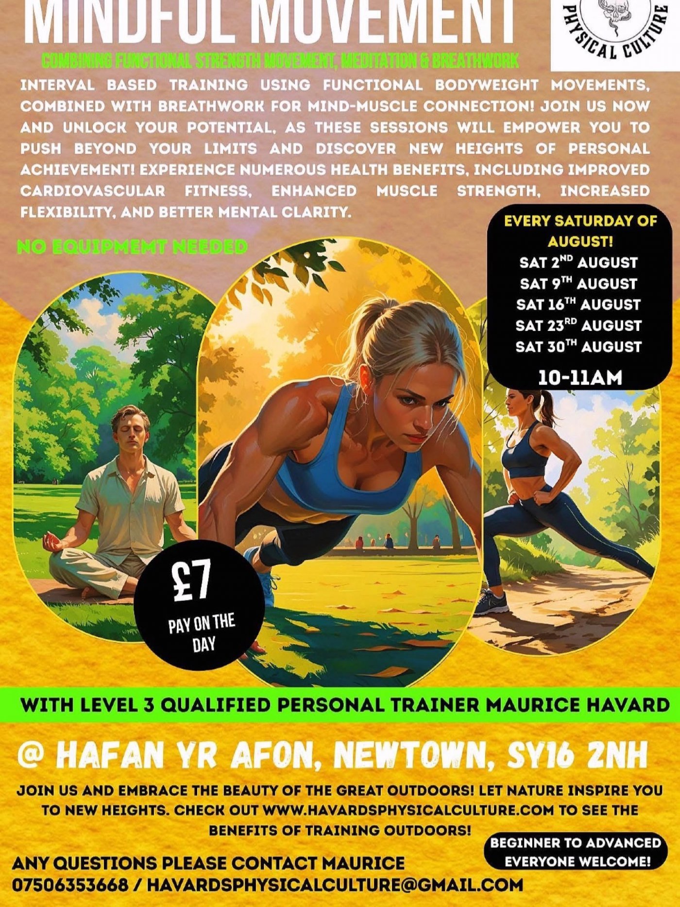 Mindful Movement Event, 23 August | Event in Welshpool | AllEvents