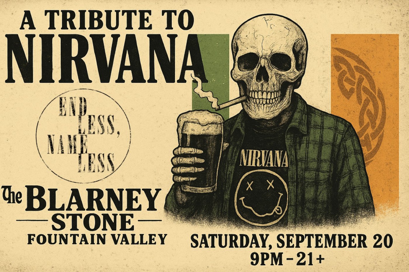 Endless, Nameless - A tribute to Nirvana, 20 September | Event in Fountain Valley | AllEvents