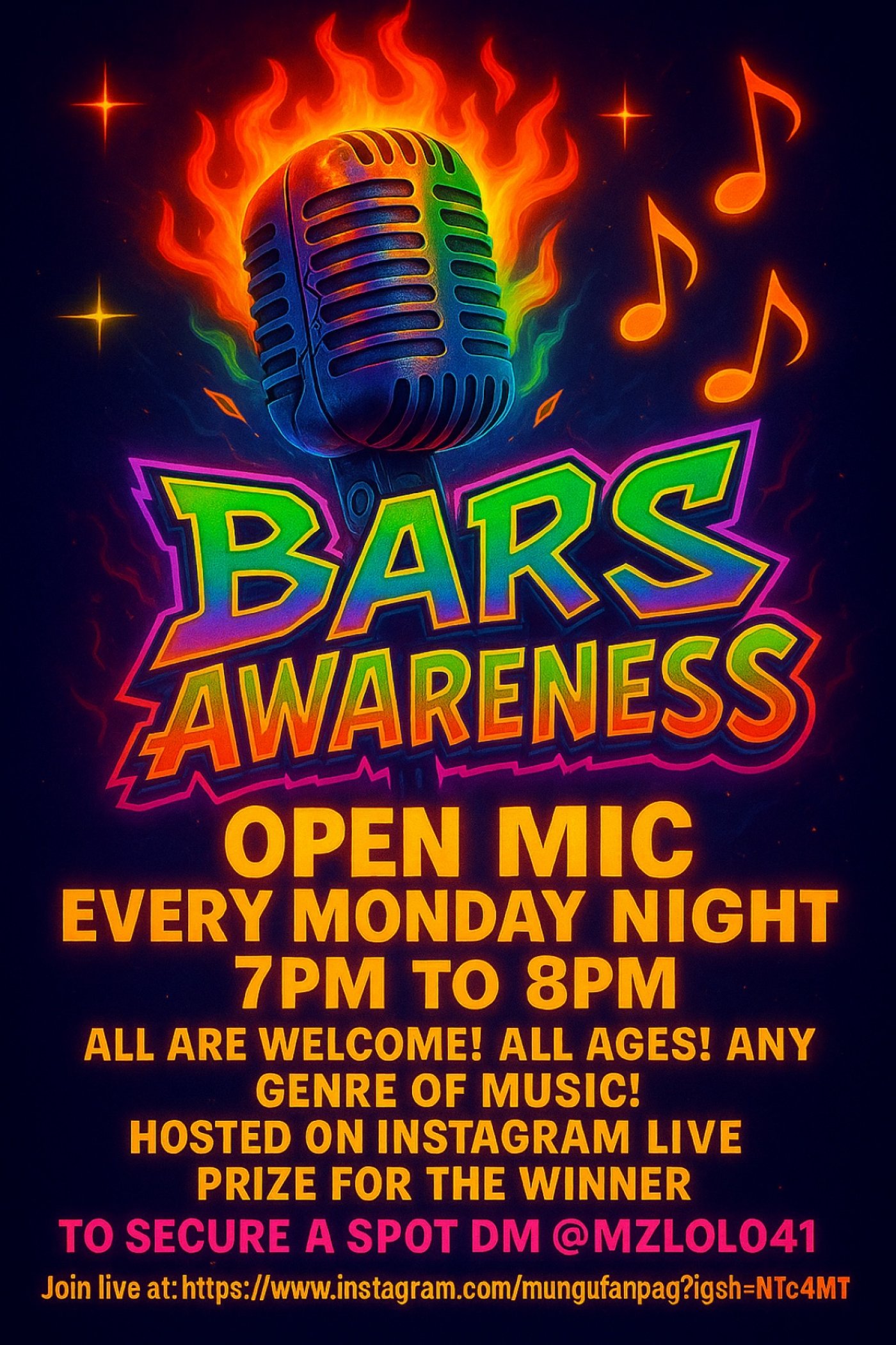 Bars awareness open mic | Online Event | AllEvents