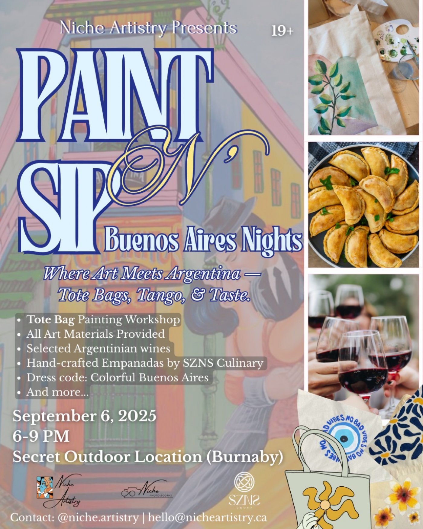 Paint N' Sip: Buenos Aires Nights, 6 September | Event in Burnaby | AllEvents