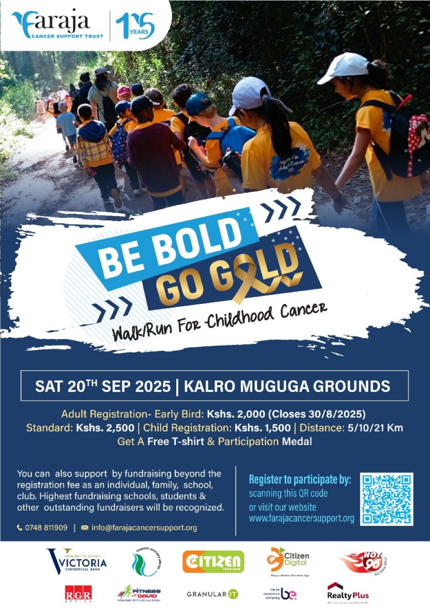 Be Bold Go Gold walk/run💛, 20 September | Event in Nairobi | AllEvents