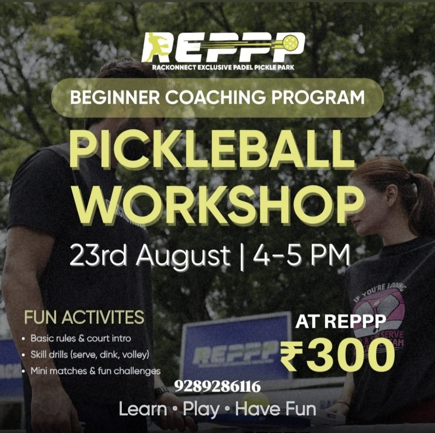 Beginner Pickleball Workshop, 23 August | Event in New Delhi | AllEvents