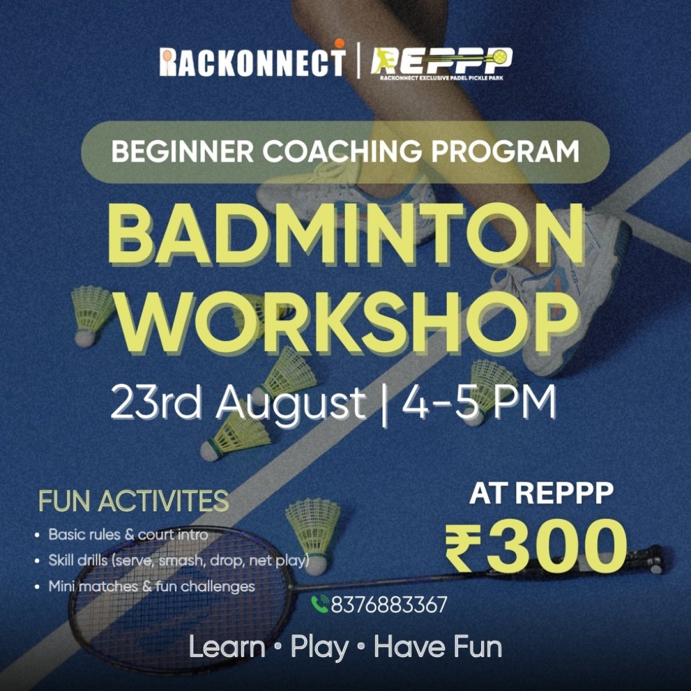 Beginner Badminton Workshop, 23 August | Event in New Delhi | AllEvents