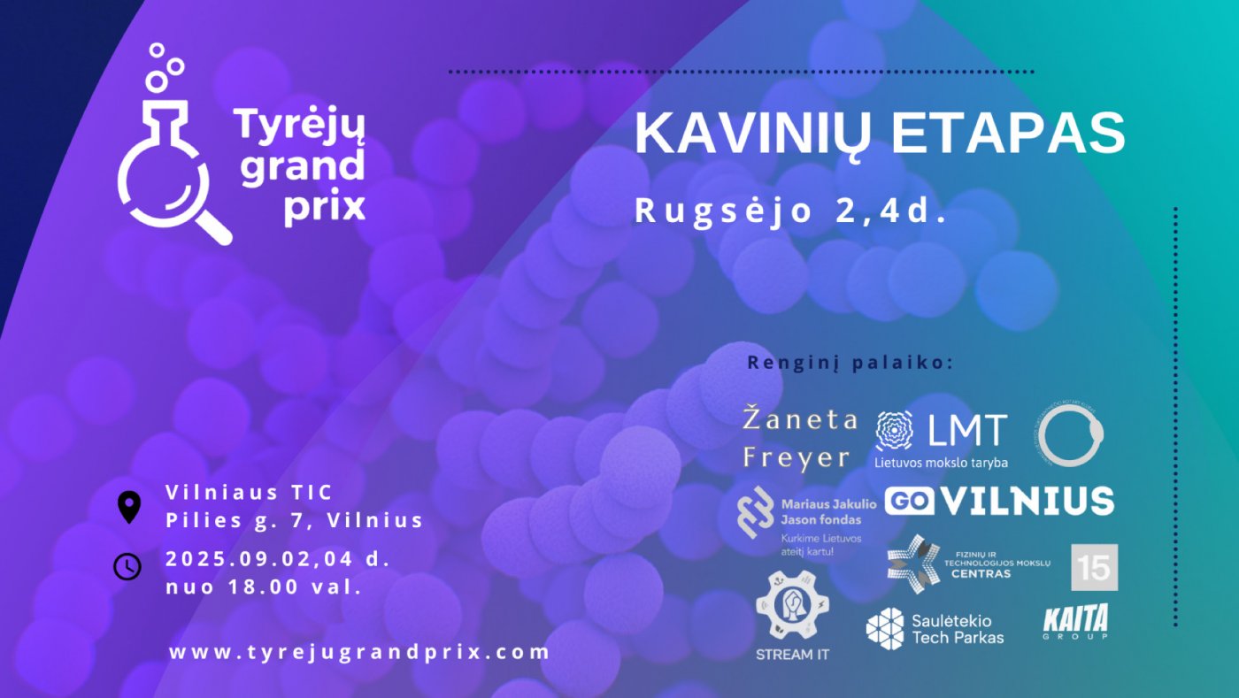 Tyrėjų Grand Prix: Coffee break - Kavinių etapai, 2 September | Event in Vilnius | AllEvents