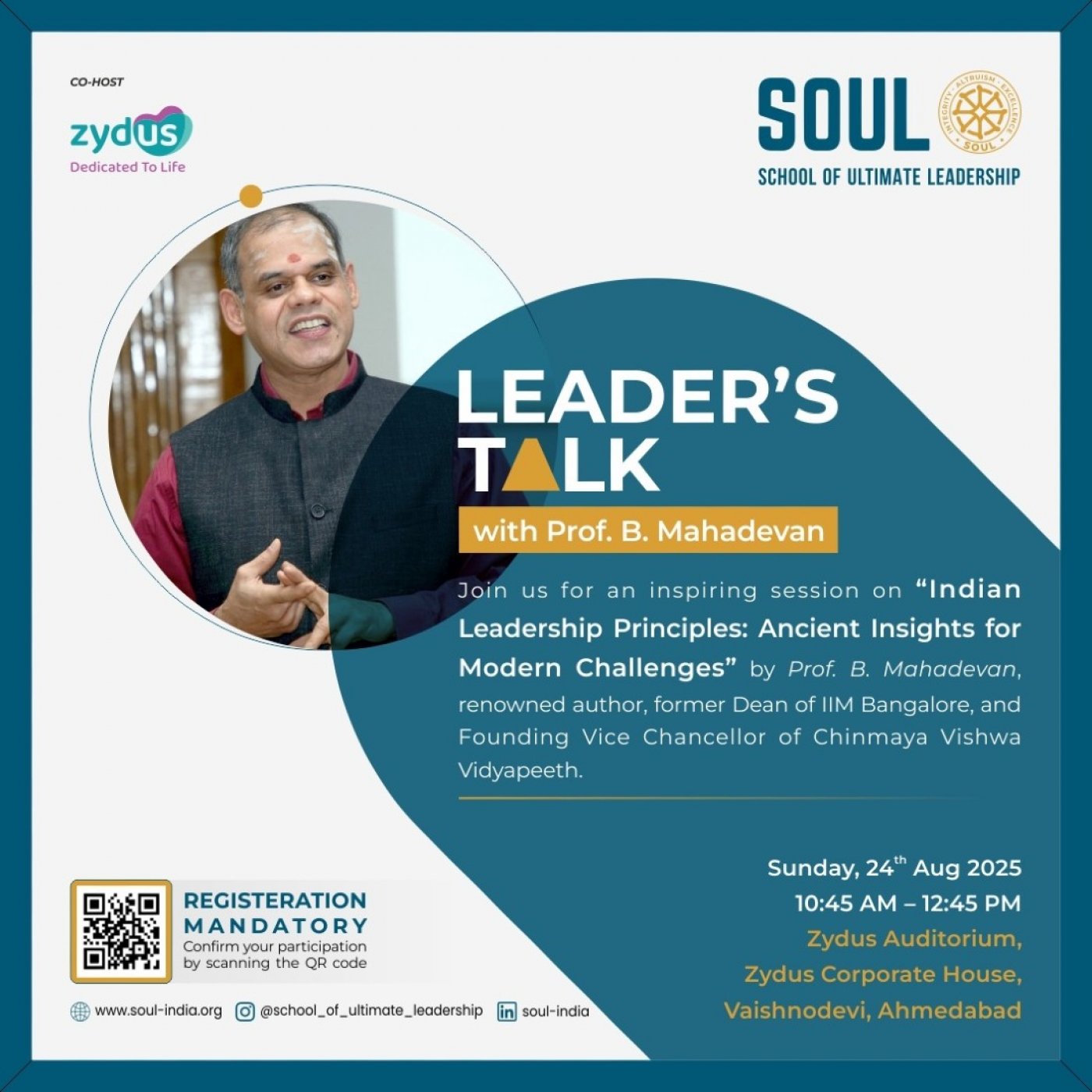 Leader's Talk ., 24 August | Event in Ahmedabad | AllEvents