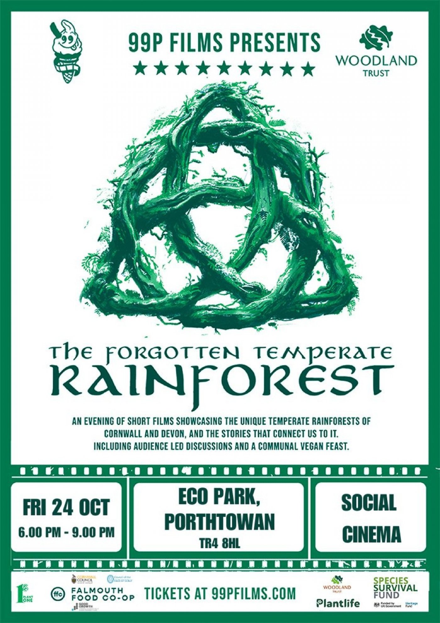 99p Films presents: The Forgotten Temperate Rainforest - ECOPARK, 24 October | Event in St Agnes | AllEvents