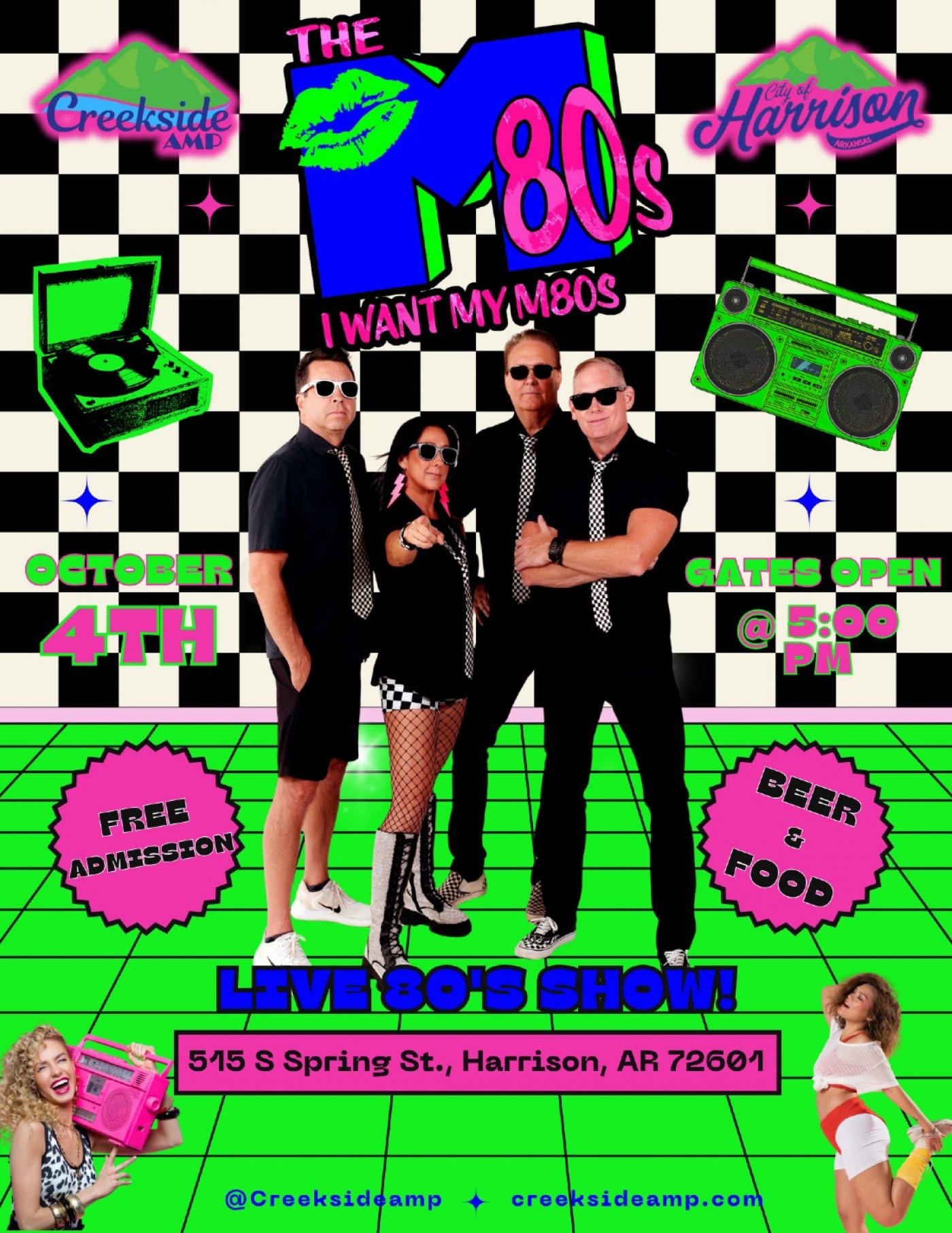 Free Concert in Harrison - The M80's at Creekside Amp, Saturday, October 4, 4 October | Event in Harrison