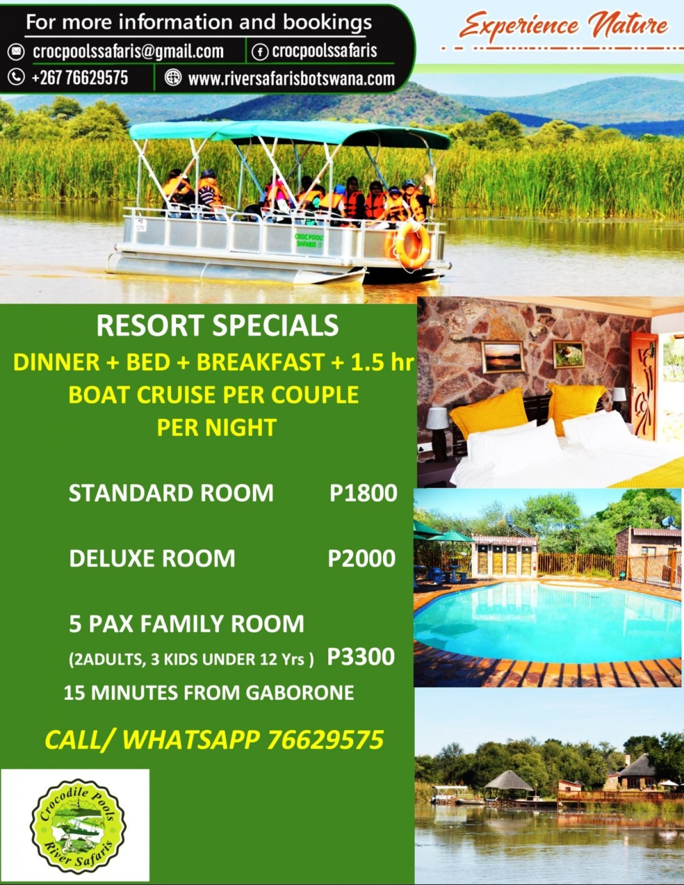 CROCODILE POOLS RESORT SPECIAL PACKAGES  | Event in Gaborone | AllEvents