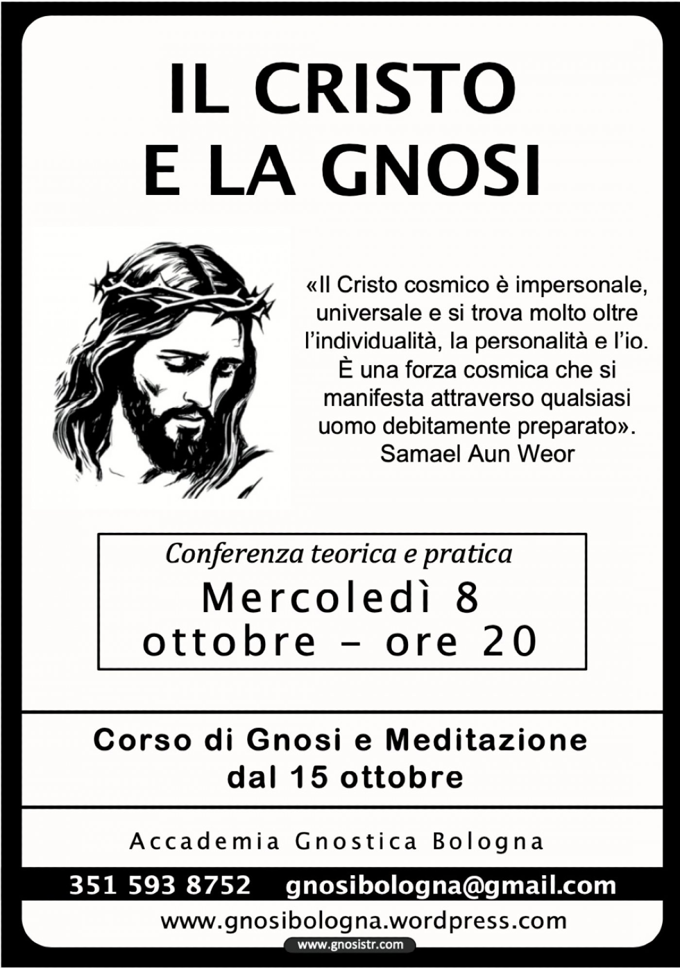 Conferenza:  Il Cristo e la Gnosi, 8 October | Event in Bologna | AllEvents