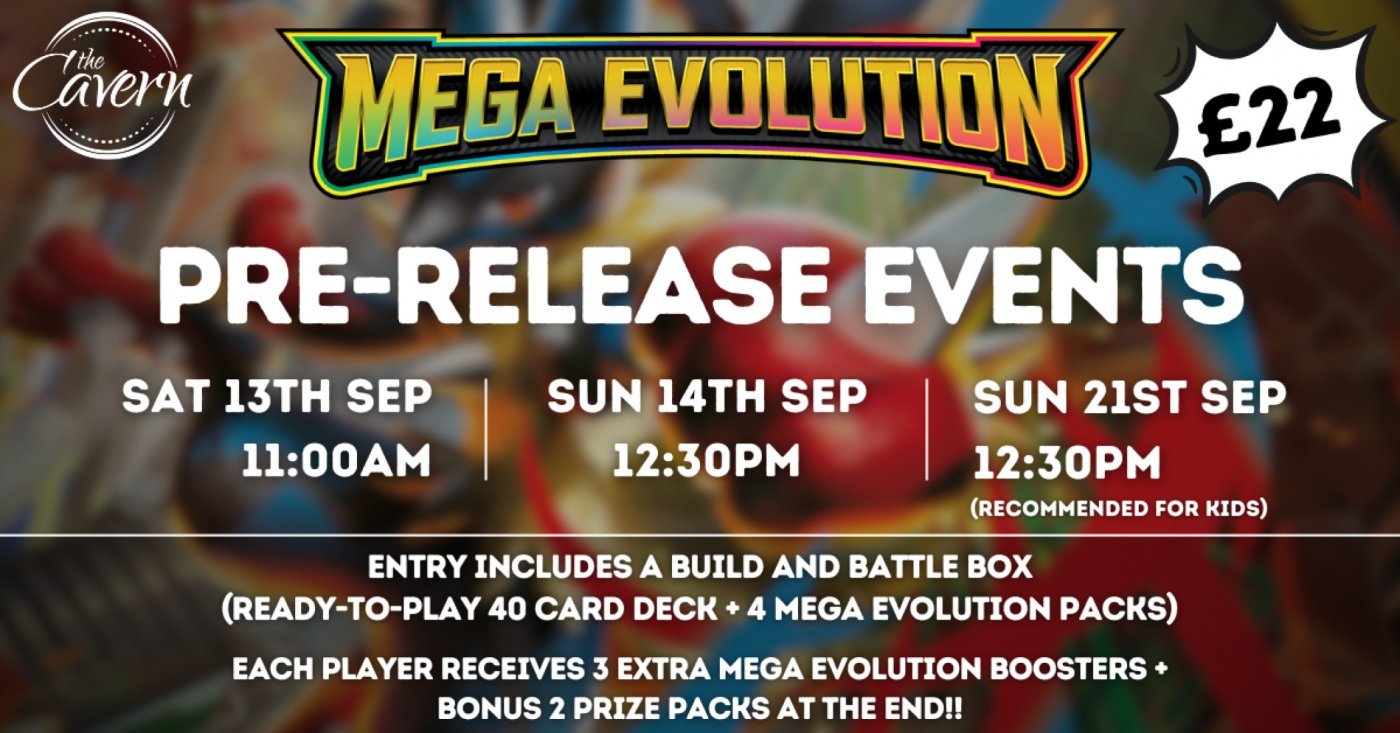 The Cavern Gloucester – Pokemon Mega Evolution Pre-Release Event #1, 13 September | Event in Gloucester