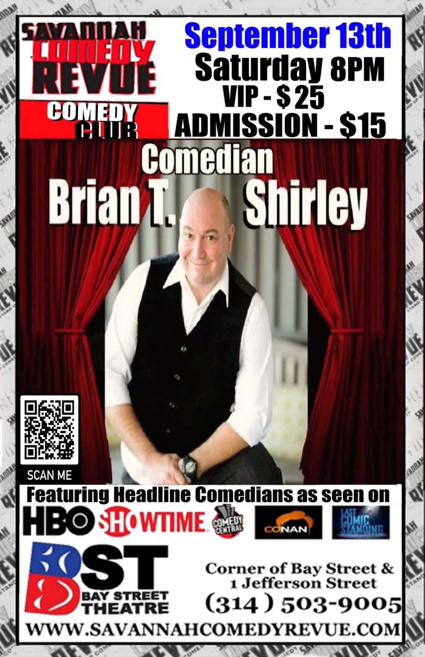 The Savannah Comedy Revue Presents Comedian Brian T Shirley, 13 September | Event in Savannah | AllEvents