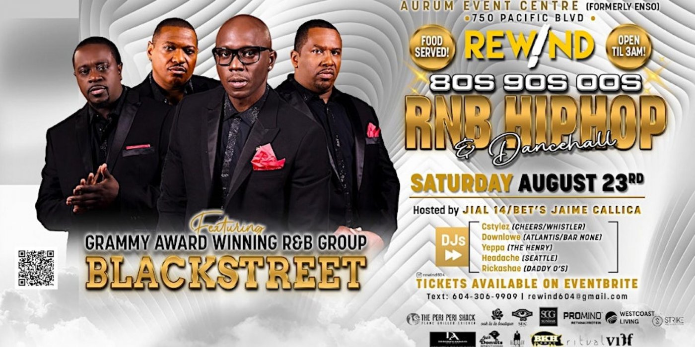Rewind End of Summer Party featuring Blackstreet @ Aurum! (Enso/Plush), 23 August | Event in Vancouver | AllEvents