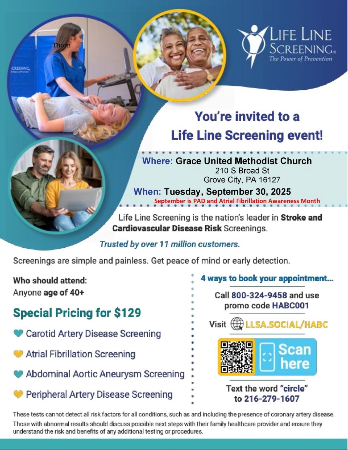 Life Line Screening - Grove City, PA, 30 September | Event in Grove City | AllEvents