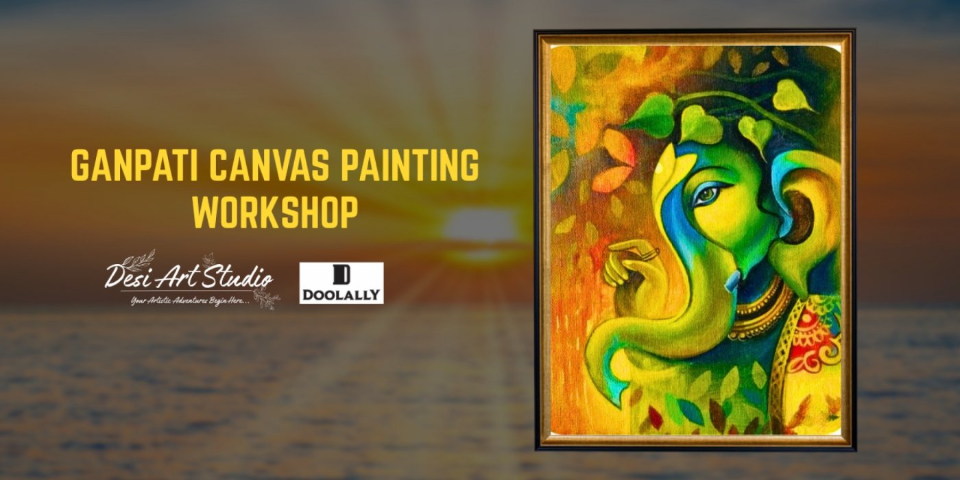 Ganpati Canvas Painting Workshop - Desi Art Studio, 23 August | Event in Mumbai | AllEvents