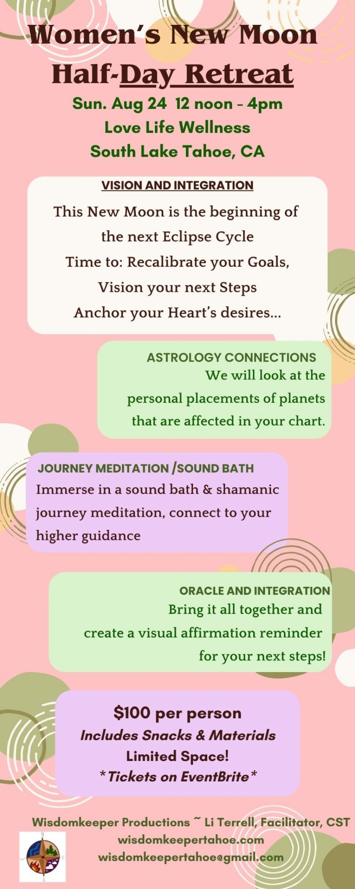 Women's New Moon Half-Day RETREAT! | Event in South Lake Tahoe | AllEvents
