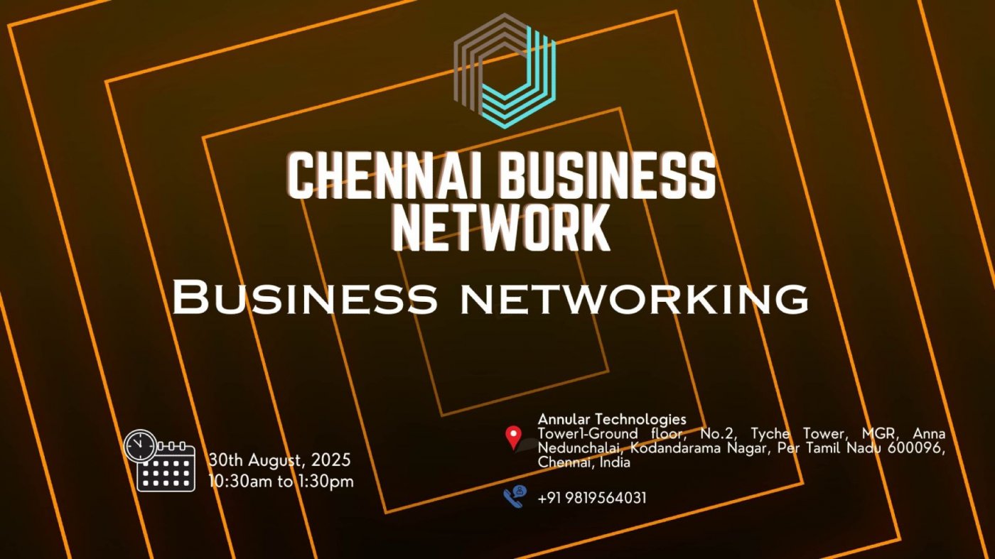 Business Networking 2025 Chennai, 30 August | Event in Chennai | AllEvents