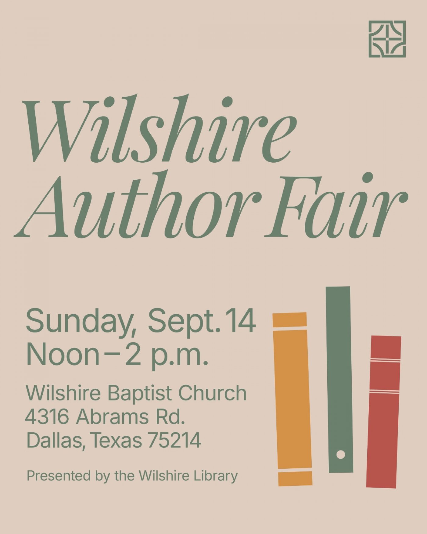Wilshire Author Fair, 14 September | Event in Dallas | AllEvents