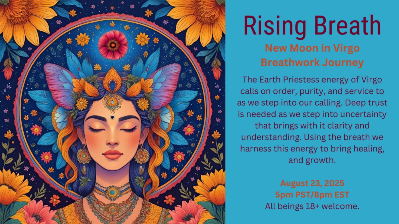 Rising Breath: New Moon in Virgo Breathwork Journey, 23 August | Online Event | AllEvents