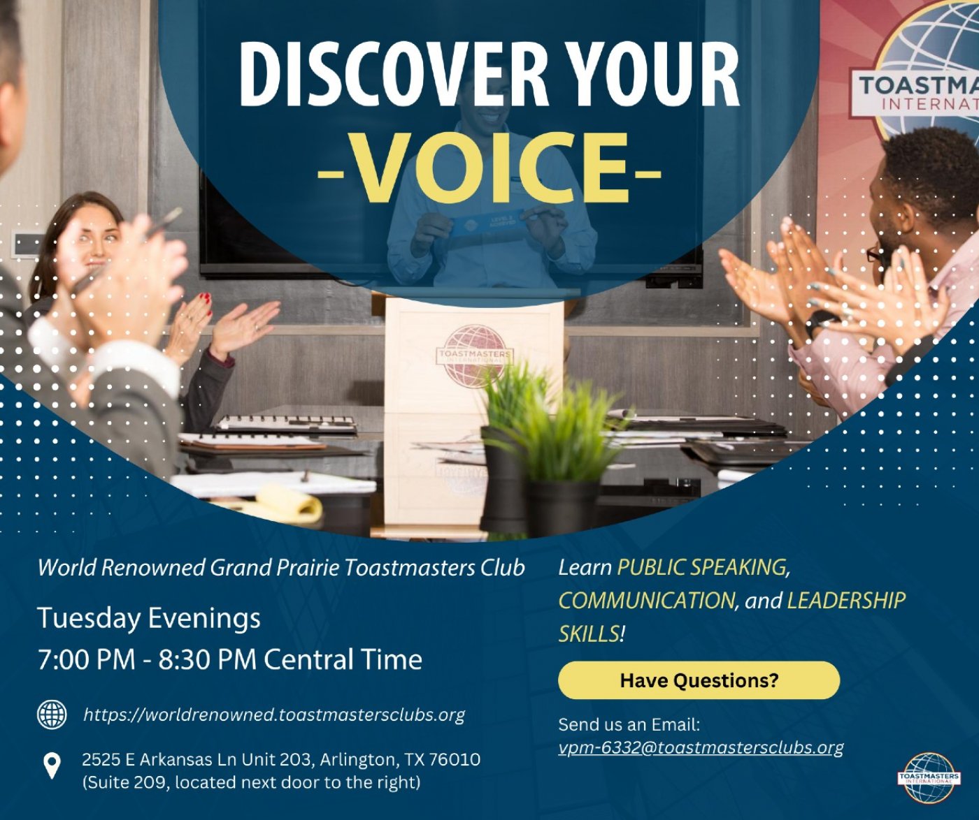 Master Communication. Conquer Anxiety. (World Renowned GP Toastmasters), 26 August | Online Event | AllEvents