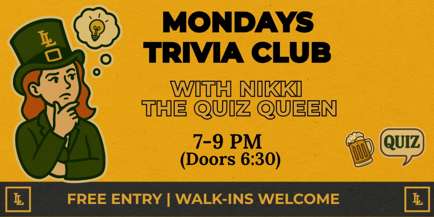 📺 MONDAYS TRIVIA CLUB | Free Entry | Live Lounge | with Nikki the Quiz Queen 🏆 | Event in Perth | AllEvents