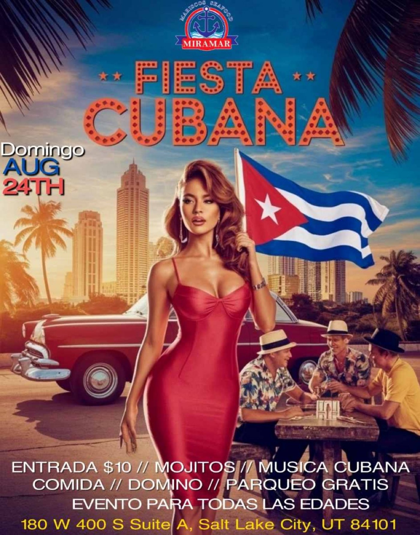 FIESTA CUBANA – The Ultimate Cuban Party in Salt Lake City! , 24 August | Event in Salt Lake City | AllEvents