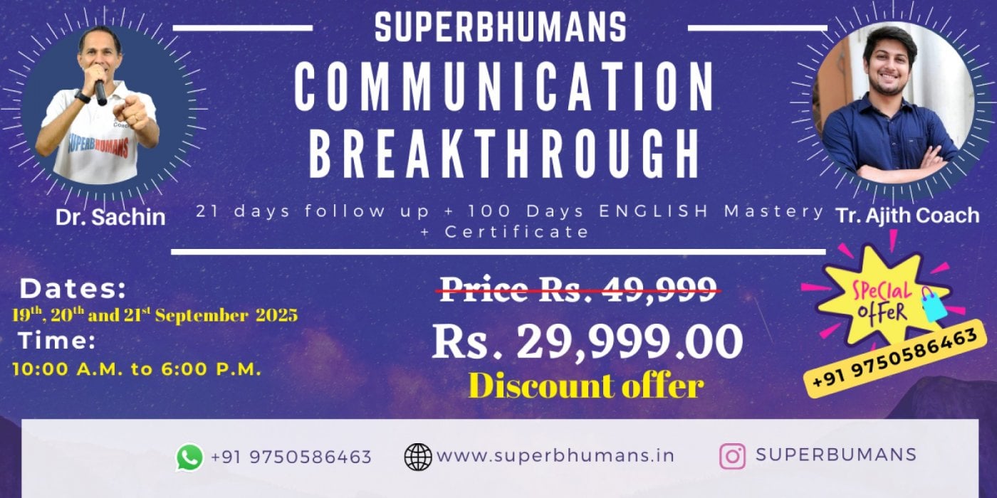 Communication Breakthrough - Speak with confidence + Public Speaking, 19 September | Event in Chennai | AllEvents