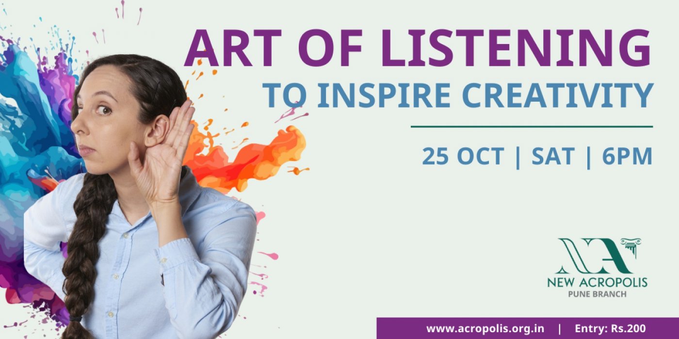 Art of Listening – to inspire creativity, 25 October | Event in Pune | AllEvents