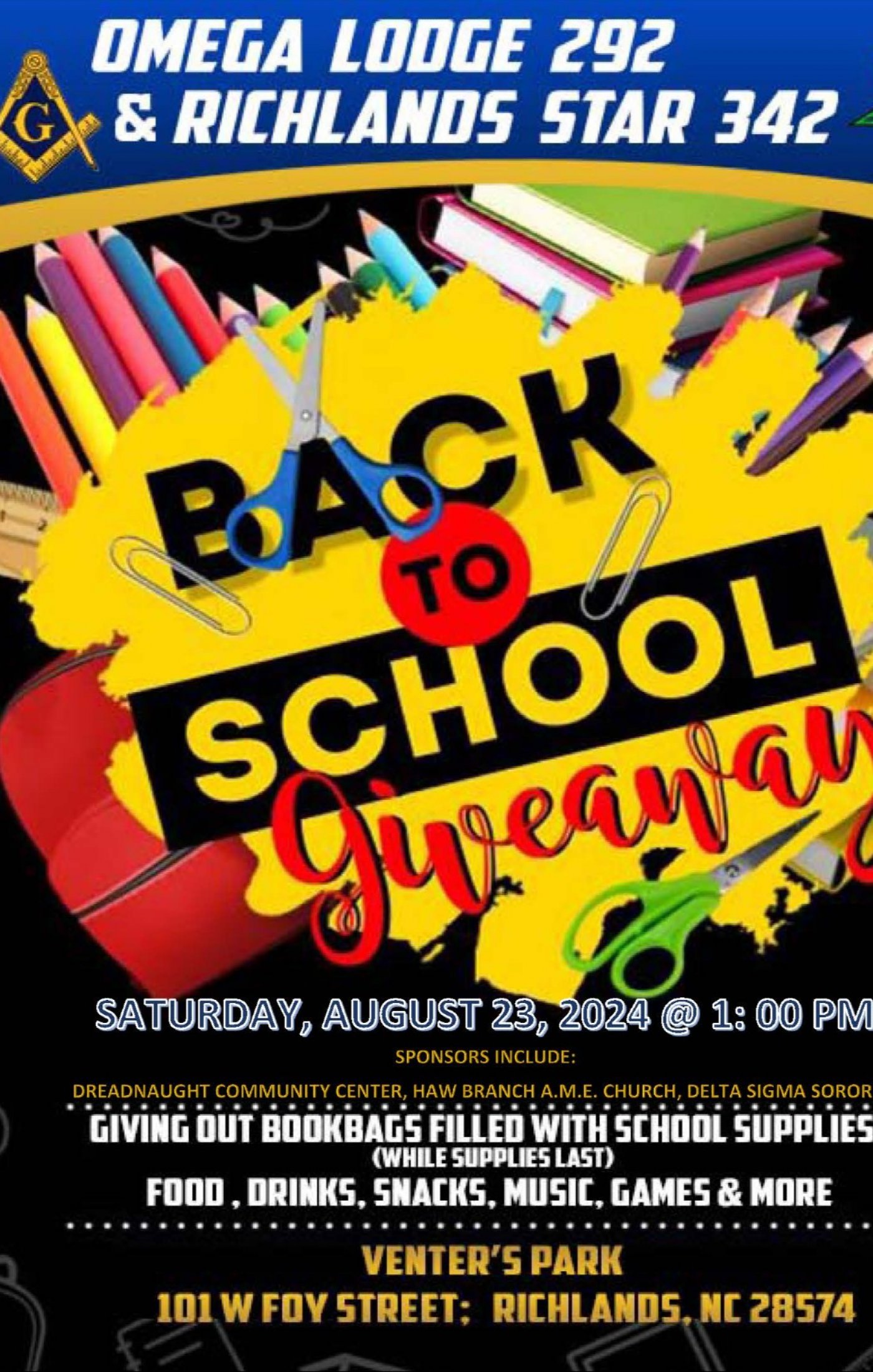 Back-to-School Backpack Giveaway, 23 August | Event in Richlands | AllEvents