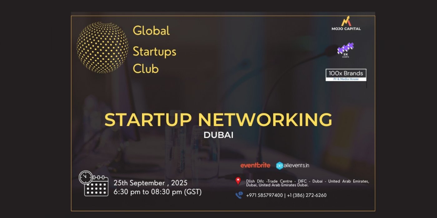 GLOBAL STARTUPS CLUB STARTUP NETWORKING Dubai 2025, 25 September | Event in Dubai | AllEvents