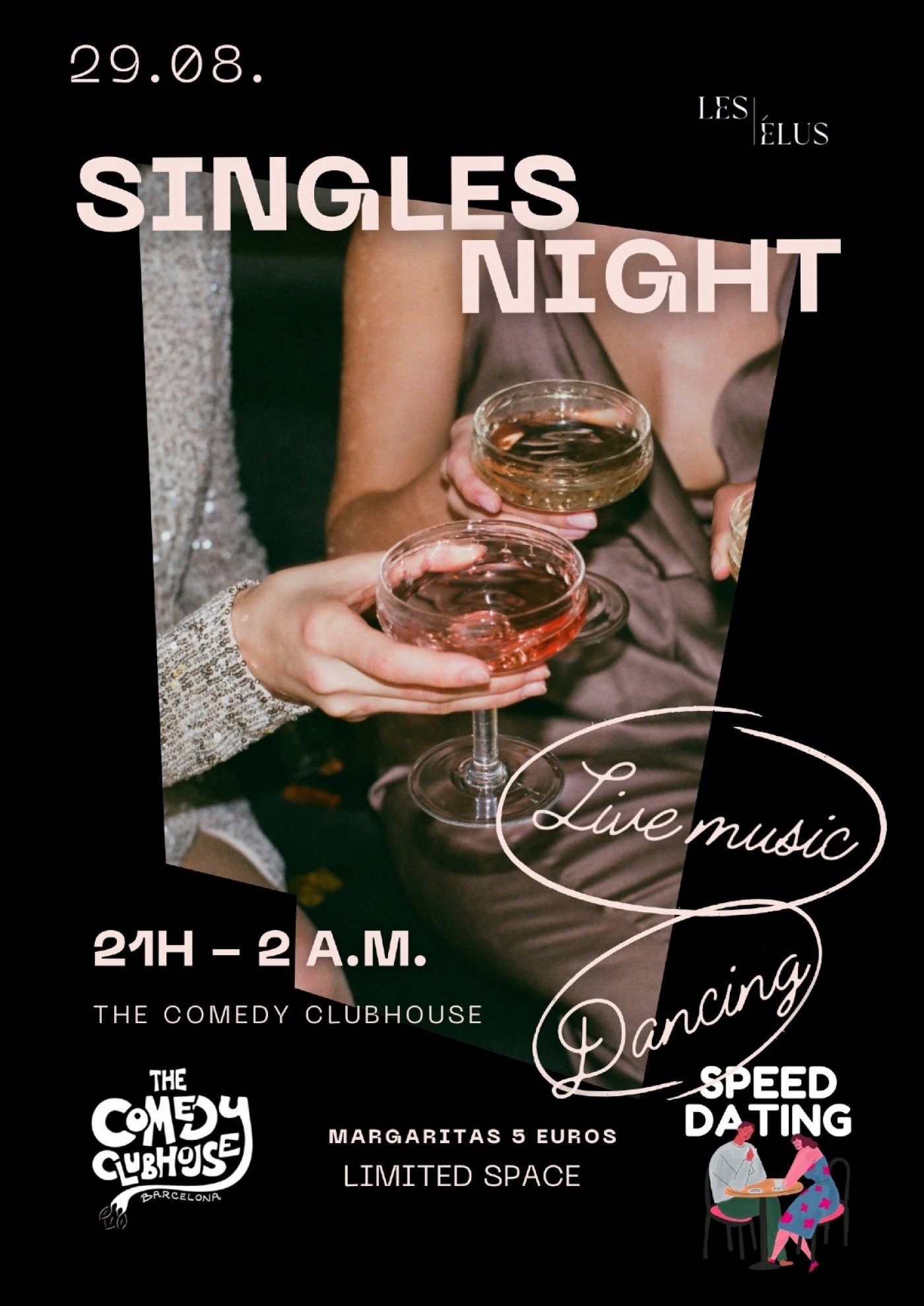 Barcelona Singles Night | Speed Dating + R&B LIVE MUSIC + After-Party, 29 August | Event in Barcelona