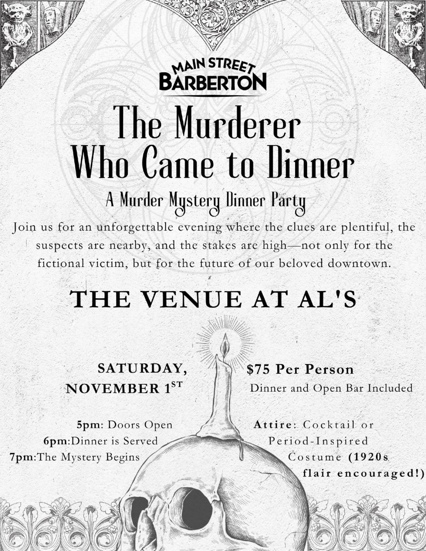 A Murder Mystery Dinner Party: The Murderer Who Came To Dinner, 1 November | Event in Barberton | AllEvents